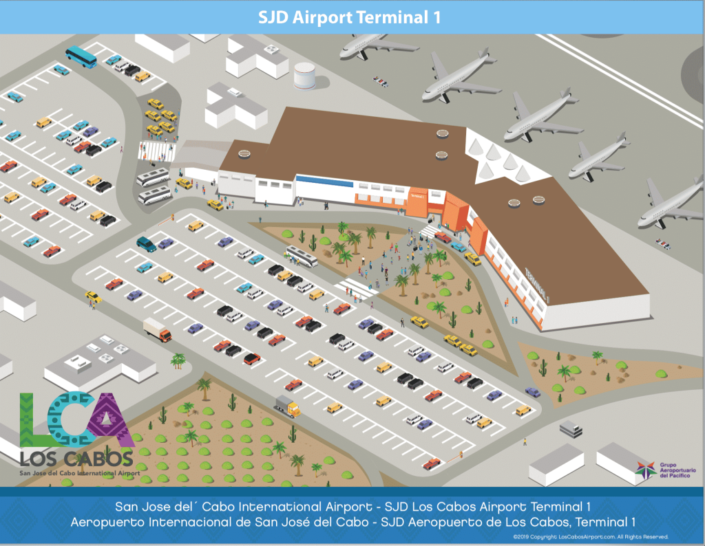 SJD Airport, Los Cabos Airport Terminal 1 Map