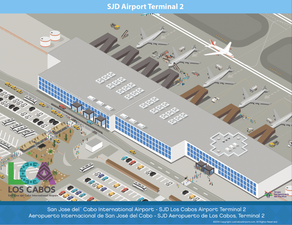 SJD Airport, Los Cabos Airport Terminal 2 Map